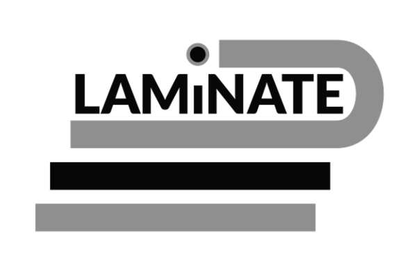 LAMiNATE Logo in black and white