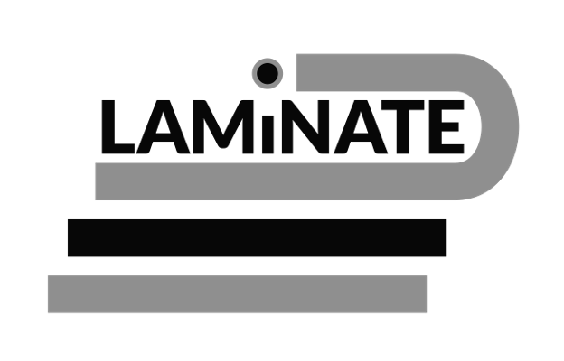 LAMiNATE Logo in black and white